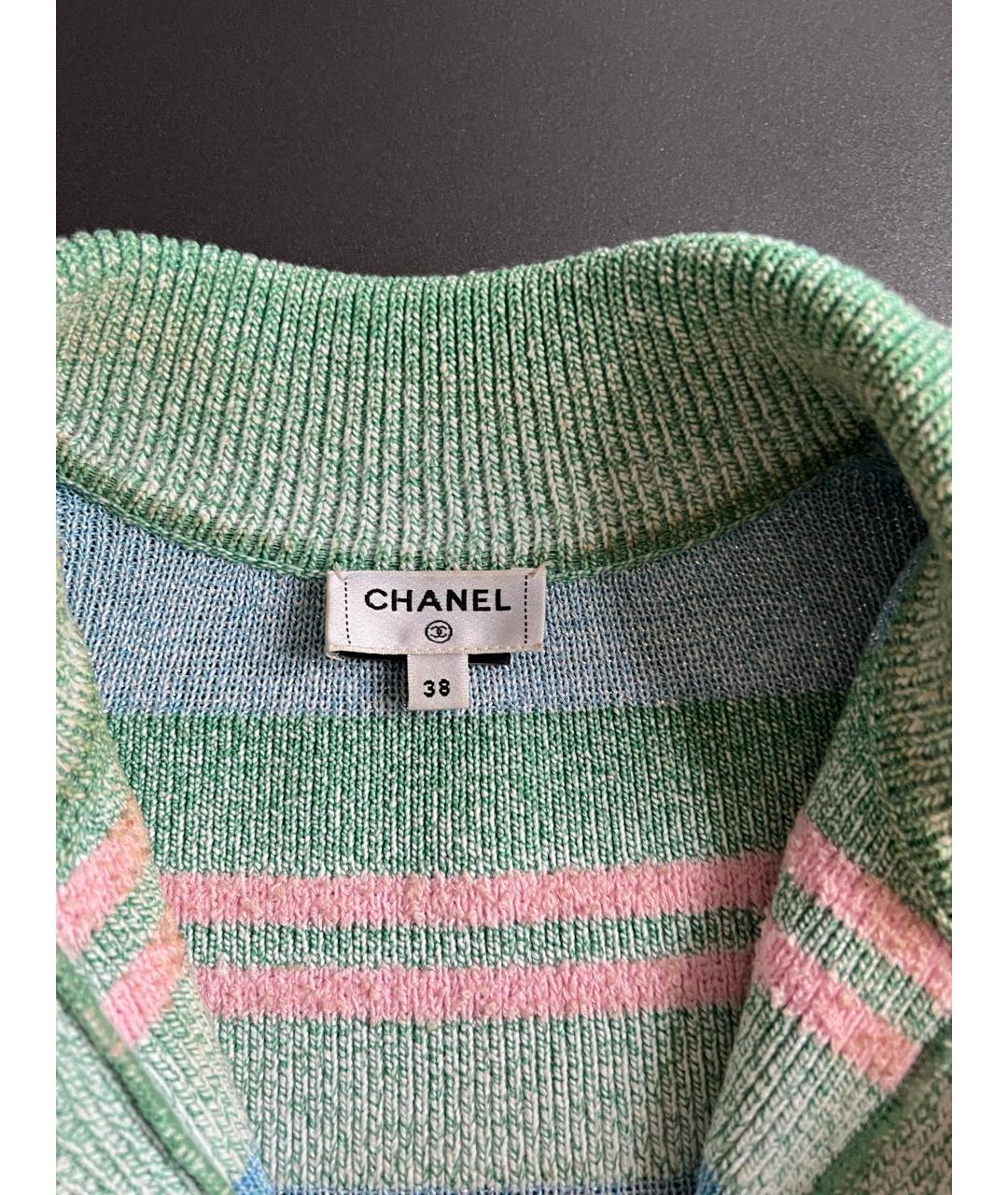 CHANEL Бирюзовое повседневное платье, фото 3