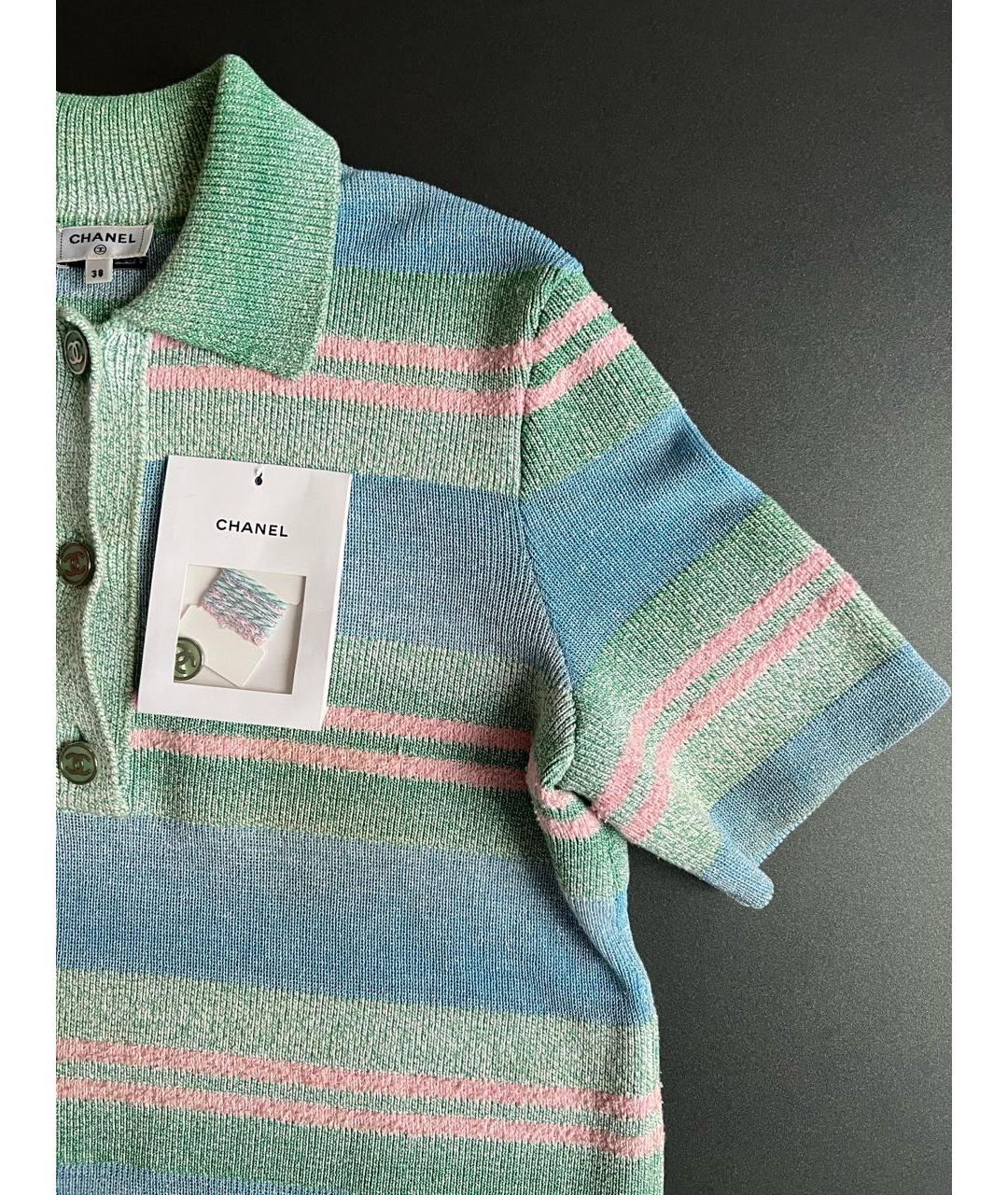 CHANEL Бирюзовое повседневное платье, фото 4