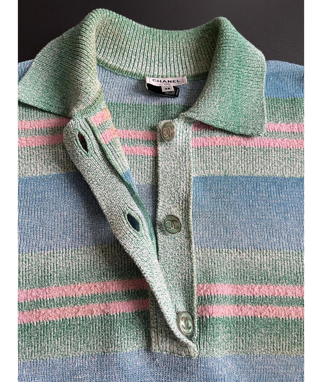 CHANEL Бирюзовое повседневное платье, фото 5