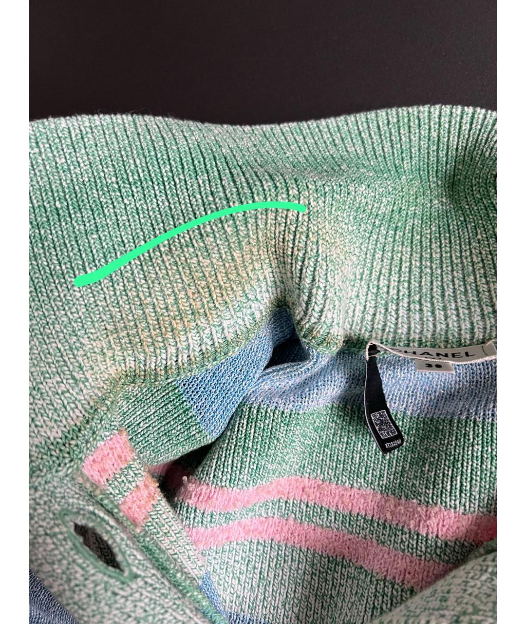 CHANEL Бирюзовое повседневное платье, фото 6