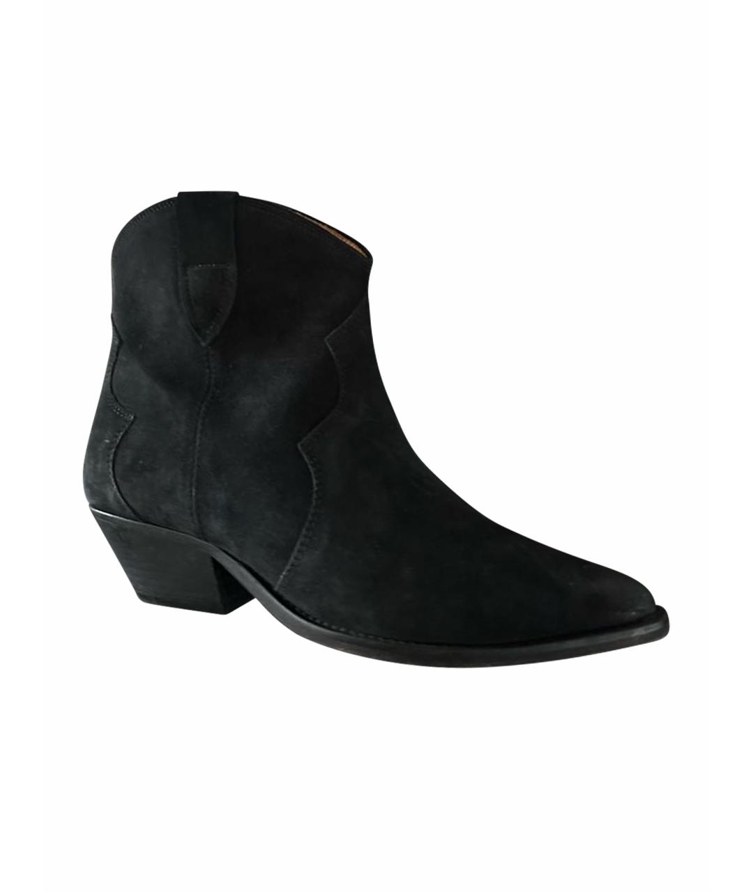 ISABEL MARANT Черные замшевые полусапоги, фото 1