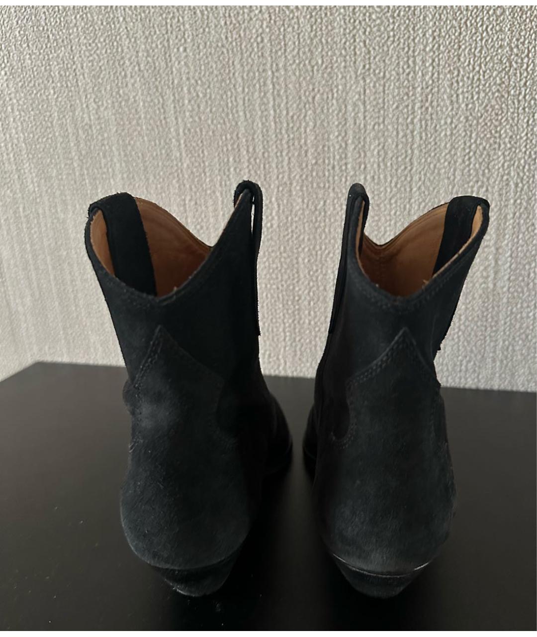 ISABEL MARANT Черные замшевые полусапоги, фото 4