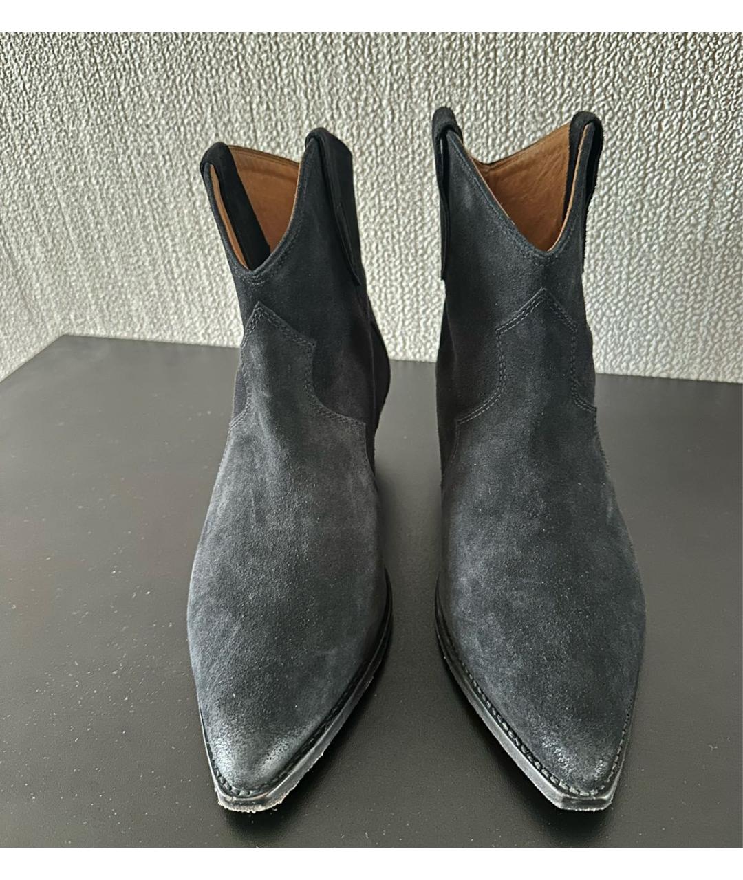 ISABEL MARANT Черные замшевые полусапоги, фото 2