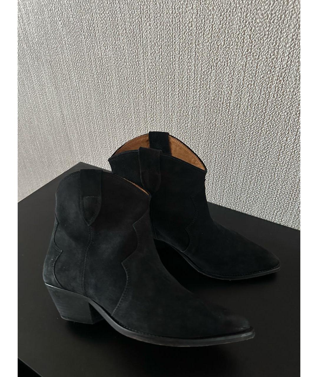 ISABEL MARANT Черные замшевые полусапоги, фото 5