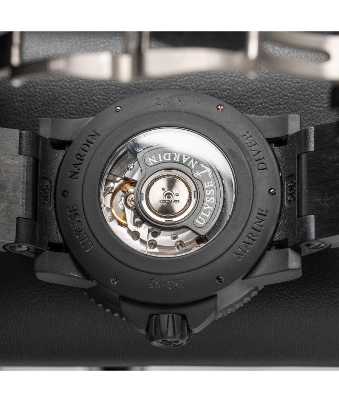 Ulysse Nardin Черные титановые часы, фото 2