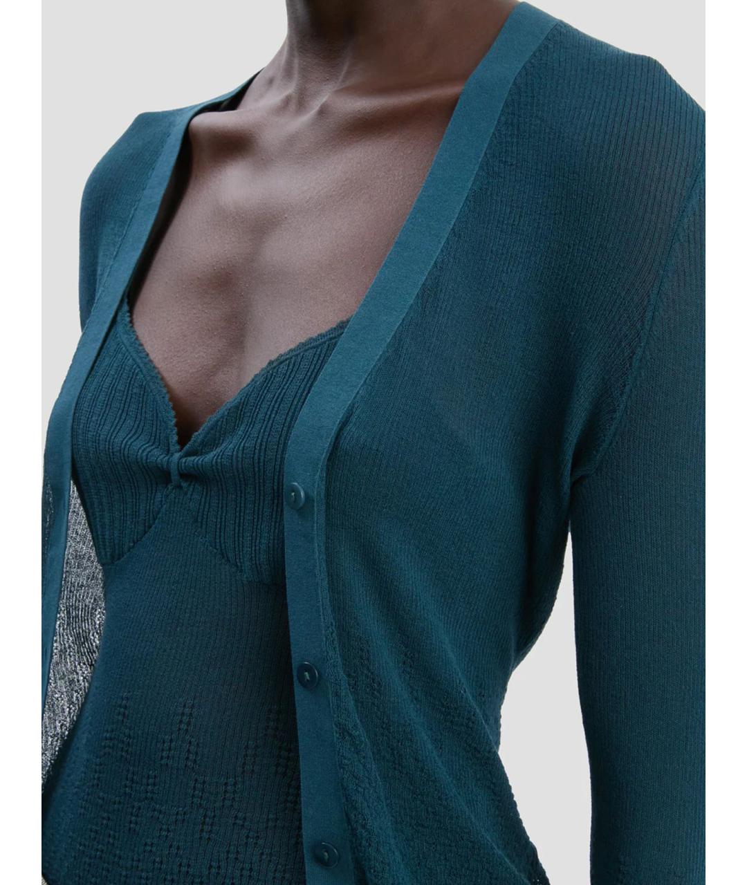 VICTORIA BECKHAM Зеленый кардиган, фото 5