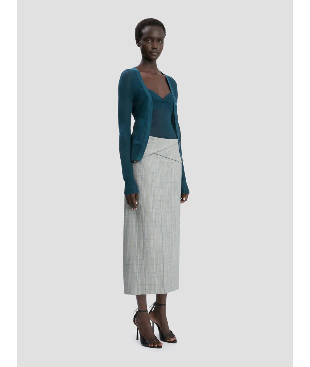 VICTORIA BECKHAM Зеленый кардиган, фото 3