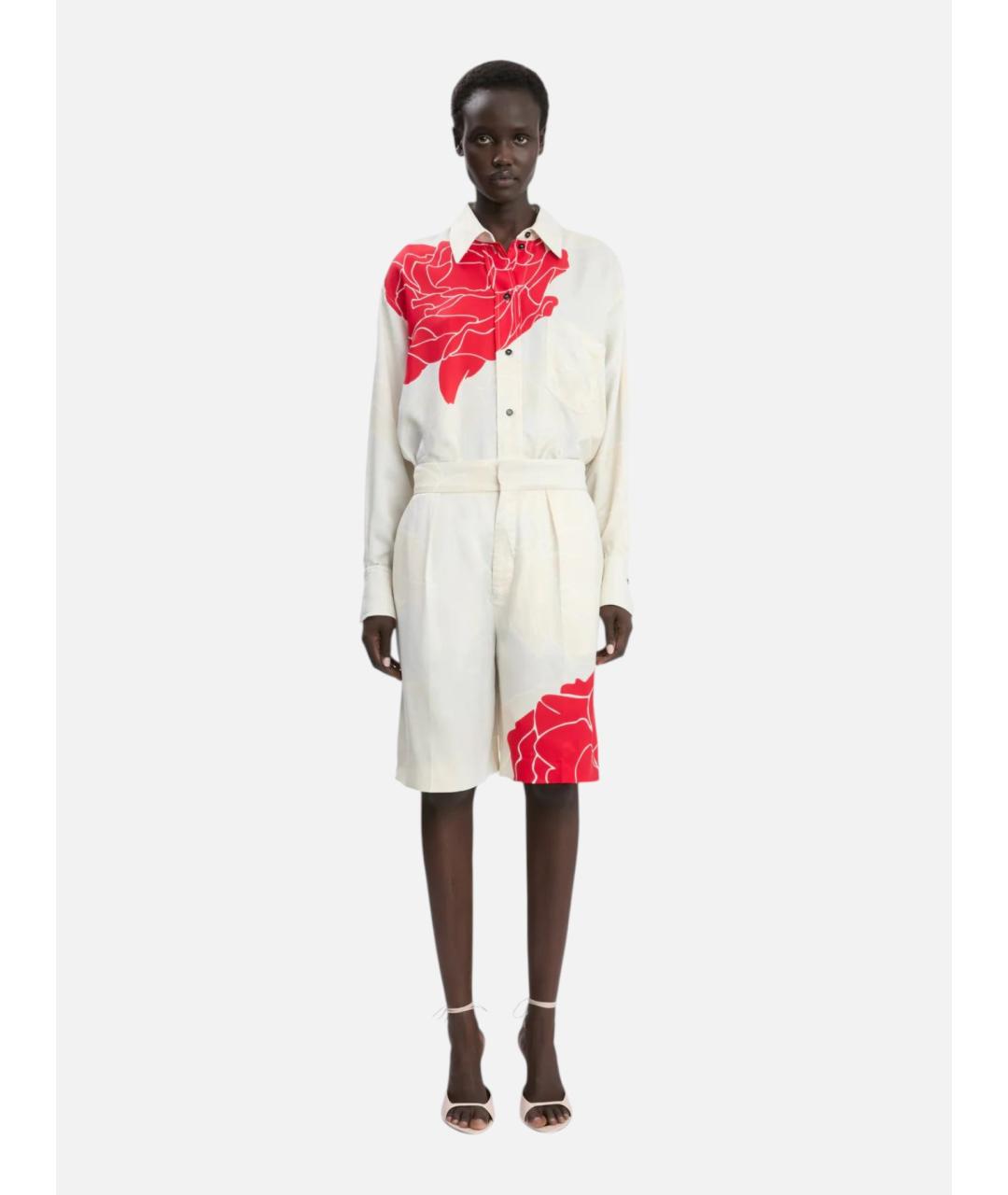 VICTORIA BECKHAM Белые вискозные шорты, фото 2