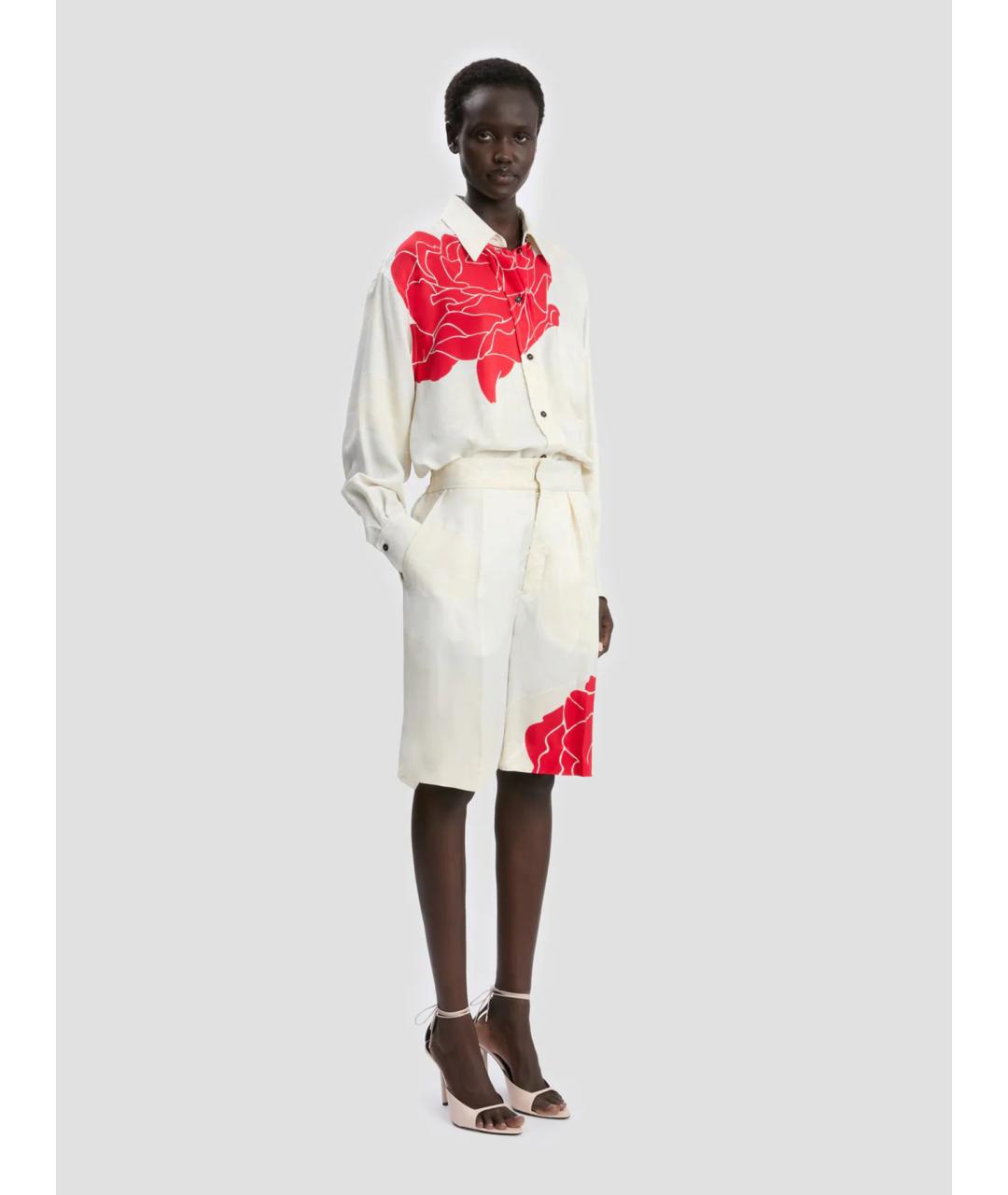 VICTORIA BECKHAM Белые вискозные шорты, фото 3