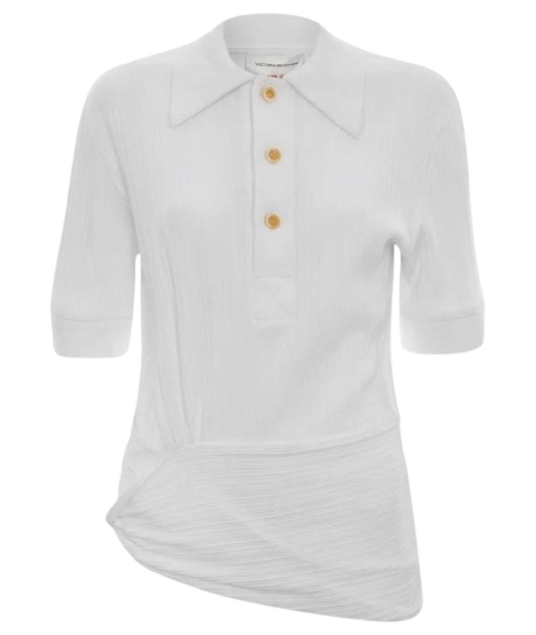 VICTORIA BECKHAM Белая хлопковая футболка, фото 1