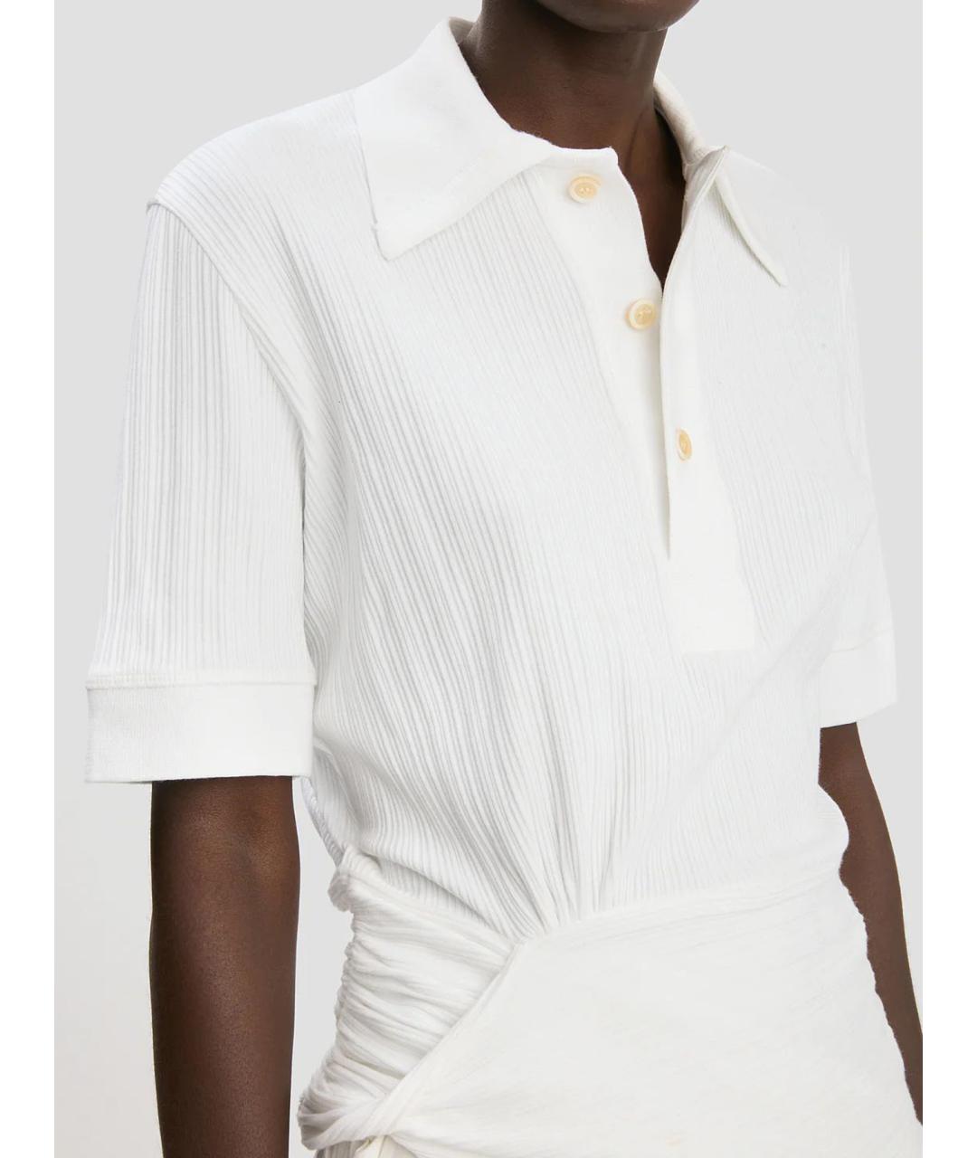 VICTORIA BECKHAM Белая хлопковая футболка, фото 4