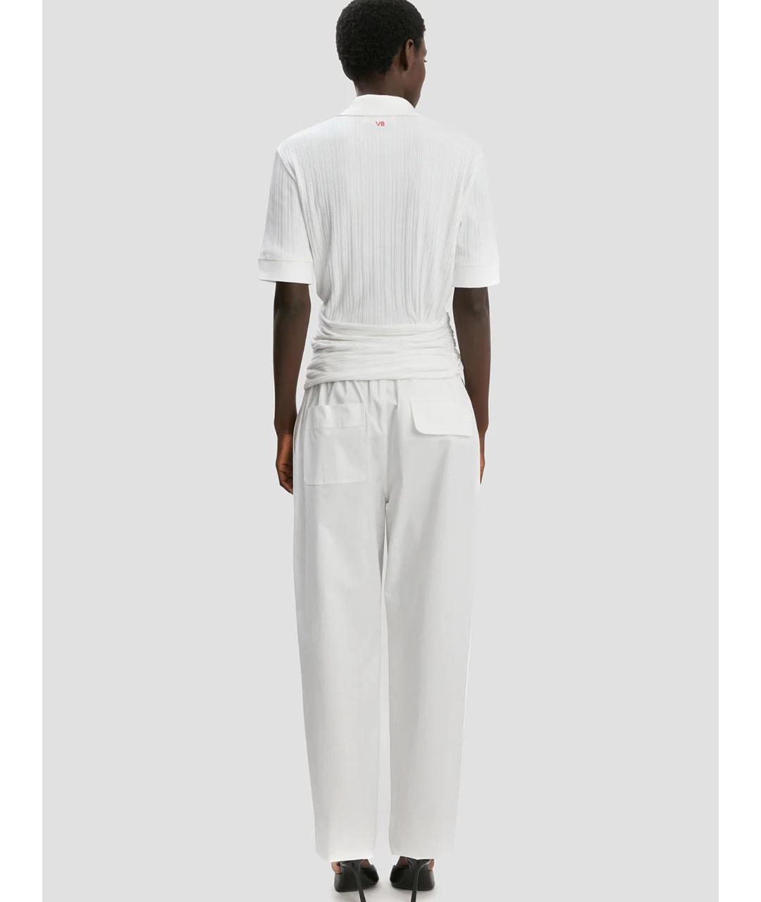 VICTORIA BECKHAM Белая хлопковая футболка, фото 3