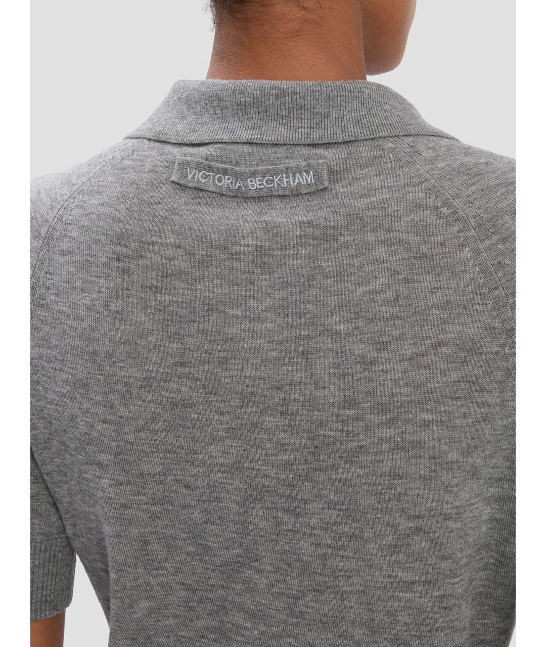 VICTORIA BECKHAM Серый шерстяной джемпер / свитер, фото 5