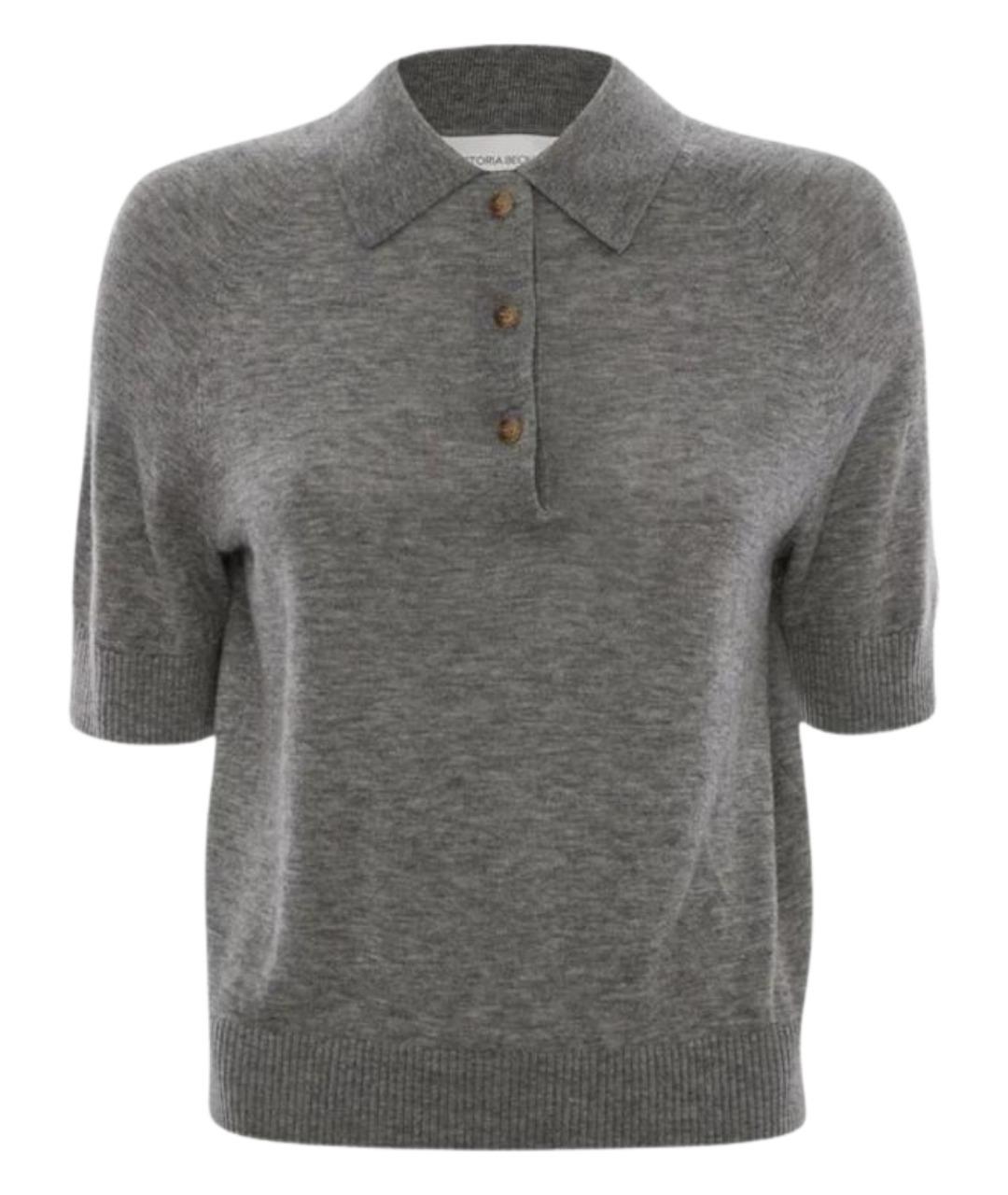 VICTORIA BECKHAM Серый шерстяной джемпер / свитер, фото 1