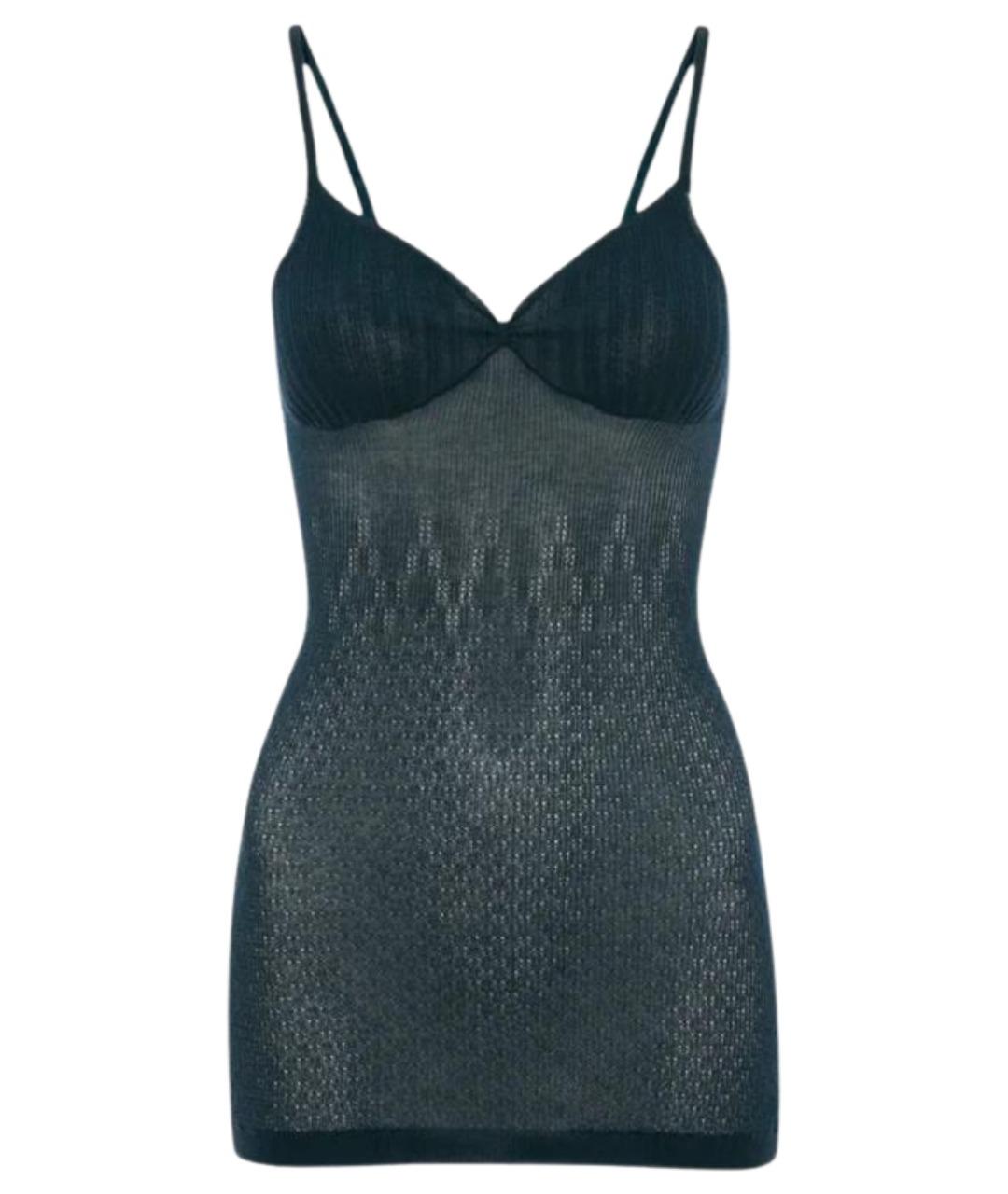 VICTORIA BECKHAM Бирюзовая хлопковая майка, фото 1