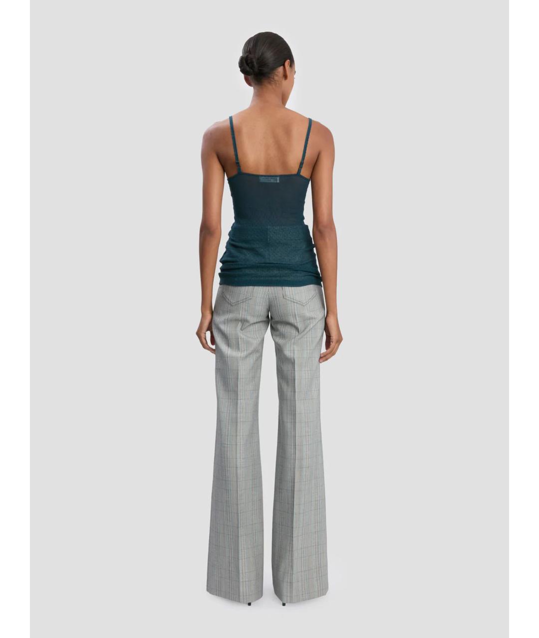 VICTORIA BECKHAM Бирюзовая хлопковая майка, фото 4