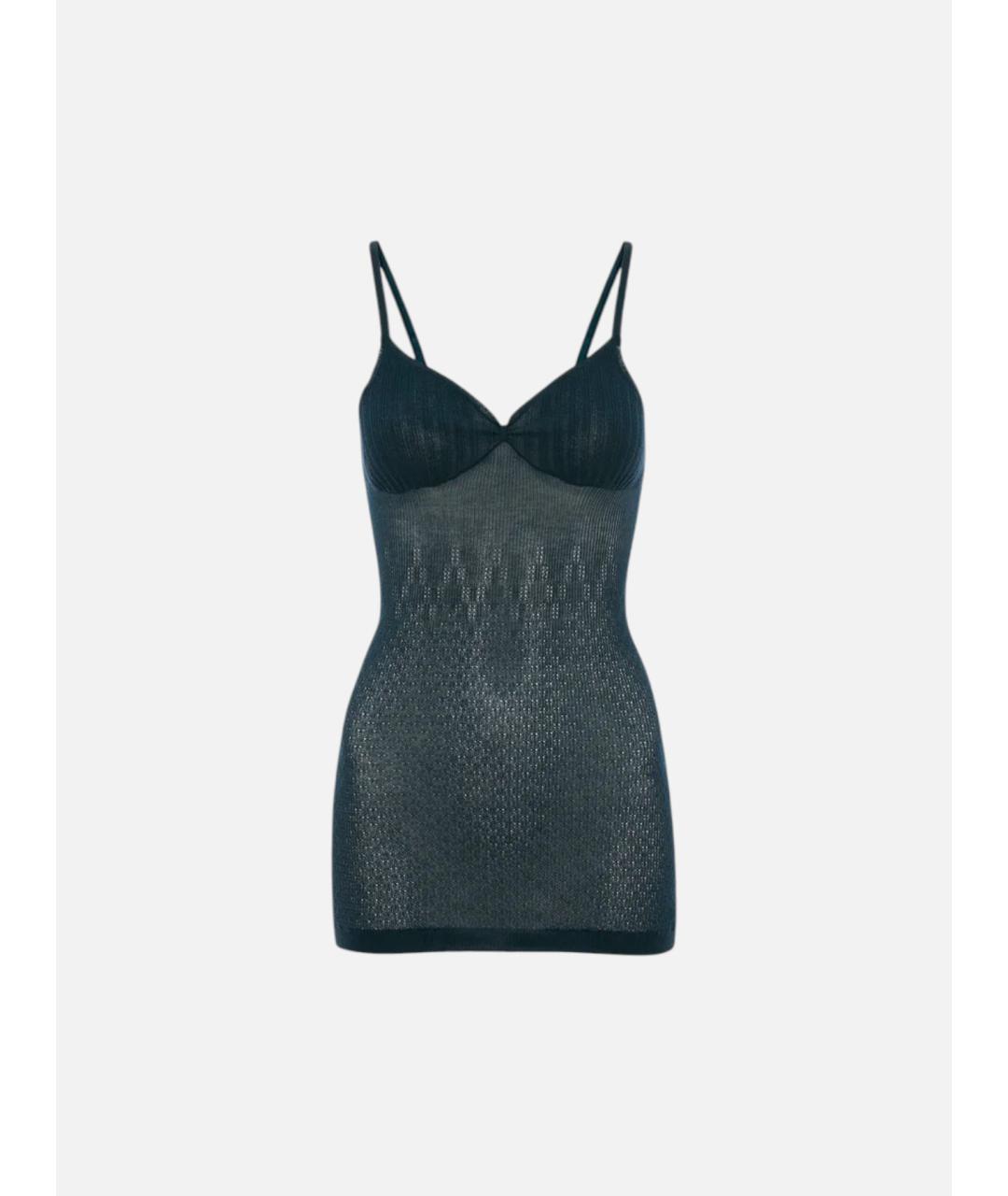 VICTORIA BECKHAM Бирюзовая хлопковая майка, фото 6