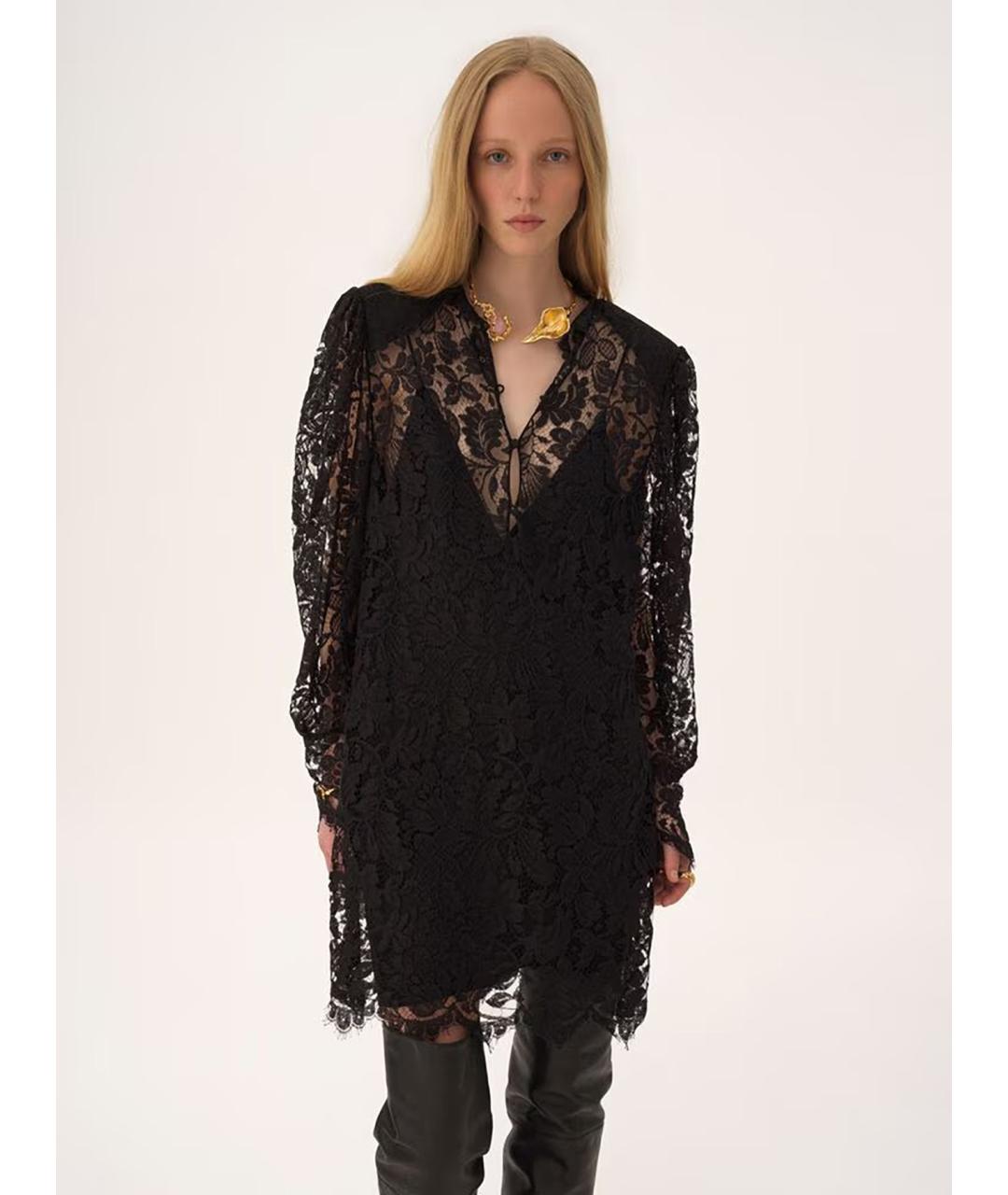 CHLOE Черное хлопковое коктейльное платье, фото 3