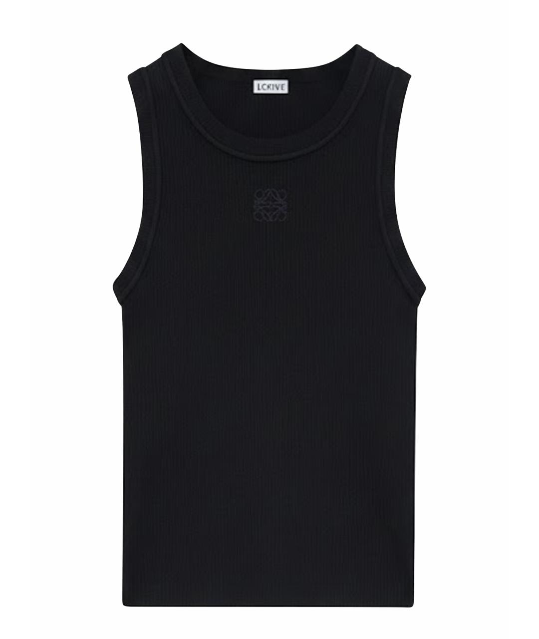 LOEWE Темно-синяя вискозная майка, фото 1