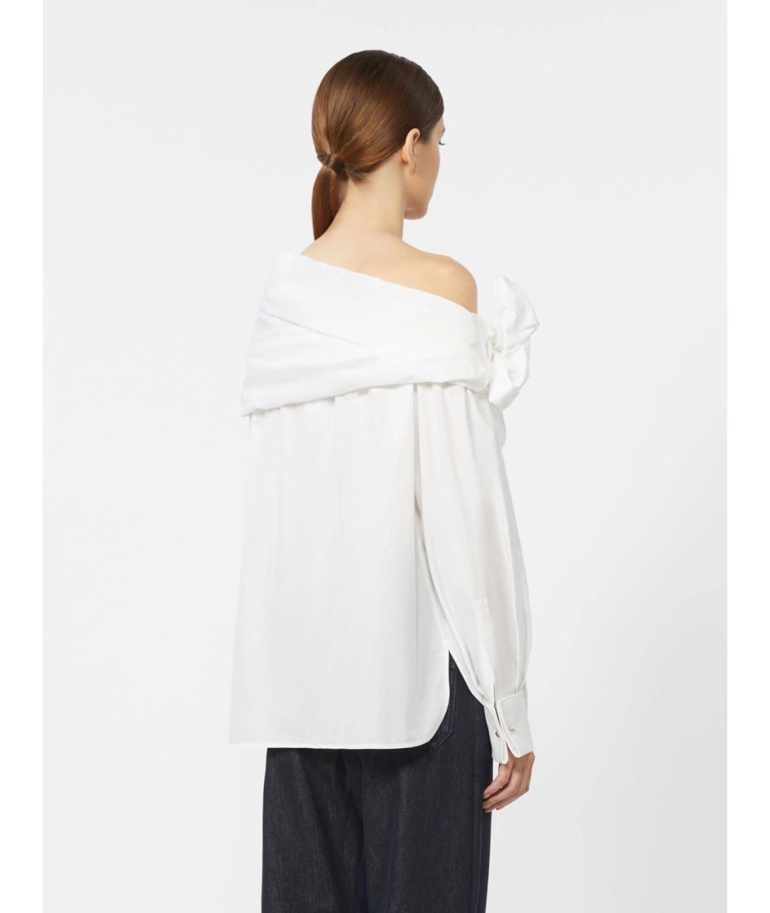 MAX MARA Белая хлопковая блузы, фото 3