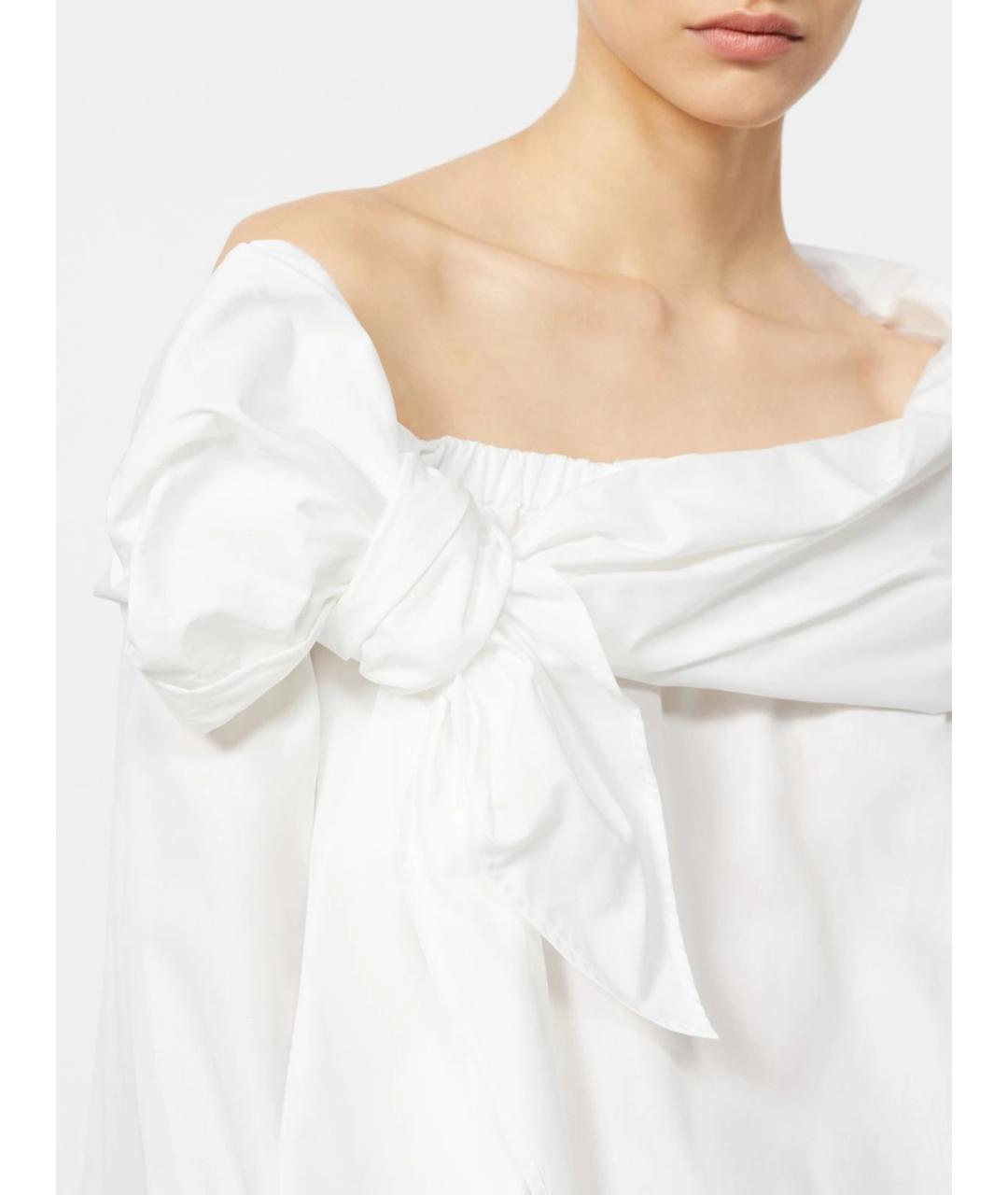 MAX MARA Белая хлопковая блузы, фото 5