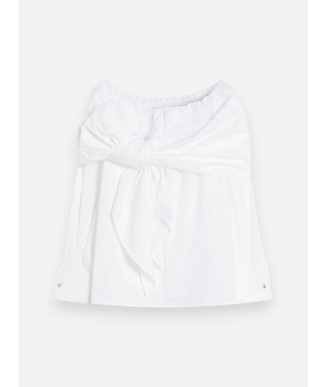 MAX MARA Белая хлопковая блузы, фото 6