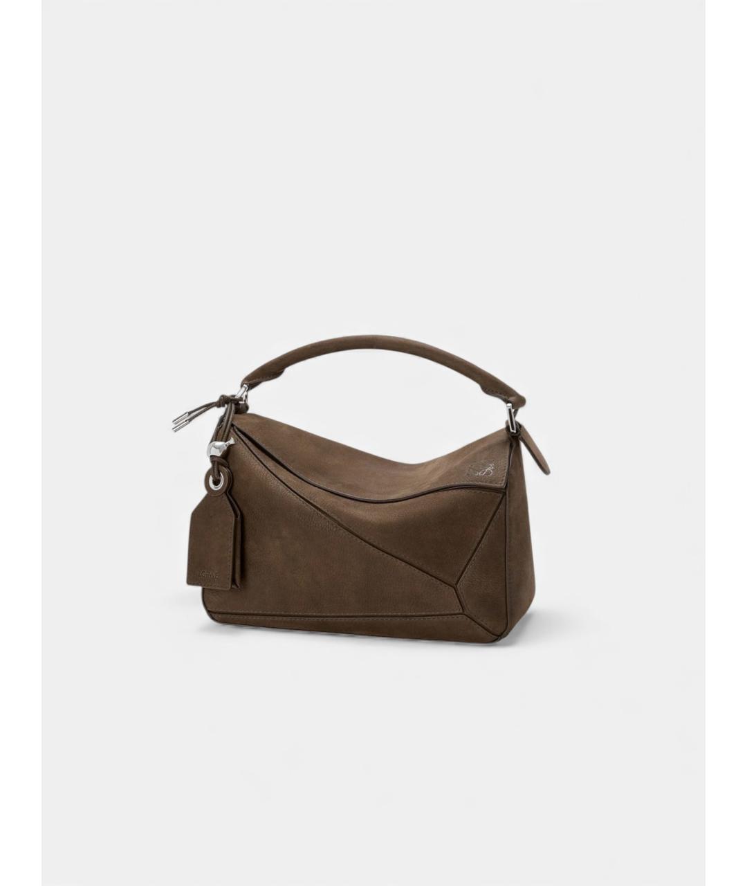 LOEWE Коричневая кожаная сумка через плечо, фото 5