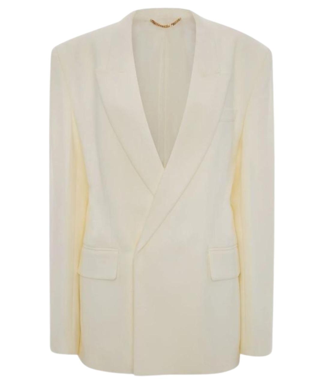 VICTORIA BECKHAM Белый вискозный жакет/пиджак, фото 1
