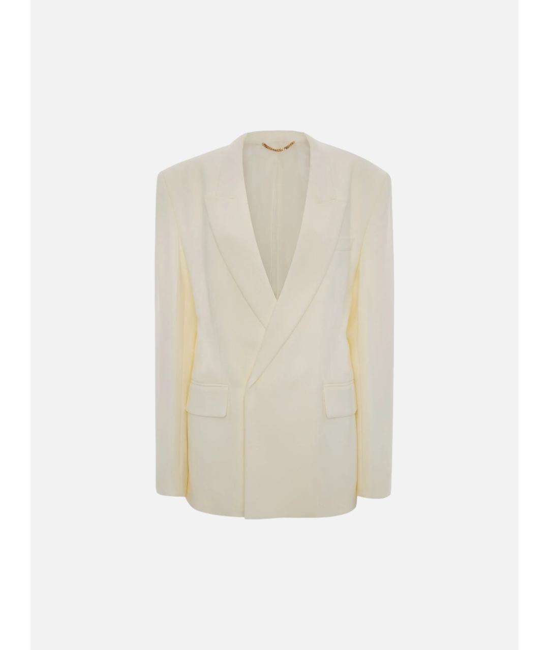 VICTORIA BECKHAM Белый вискозный жакет/пиджак, фото 6