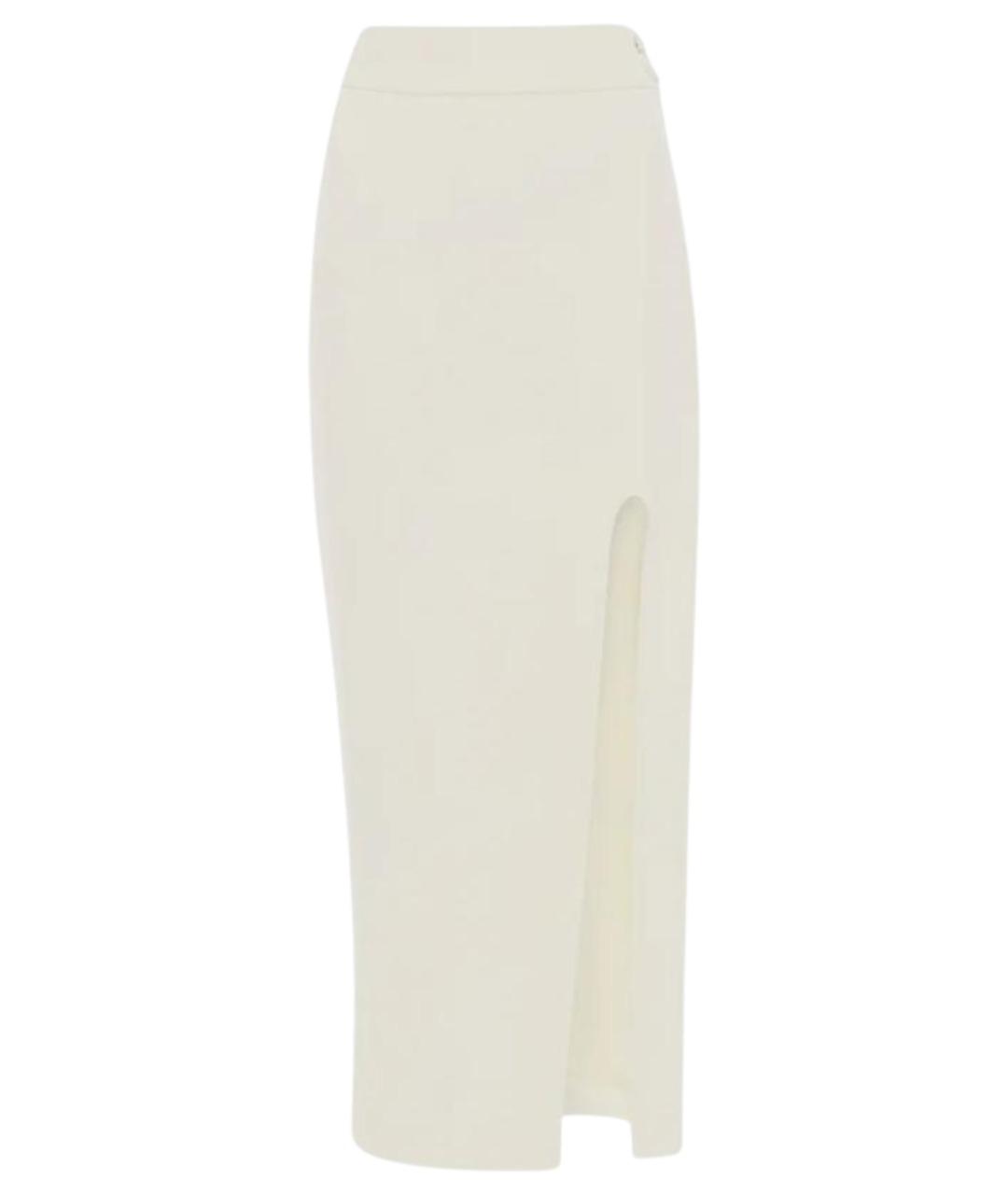 VICTORIA BECKHAM Белая вискозная юбка миди, фото 1