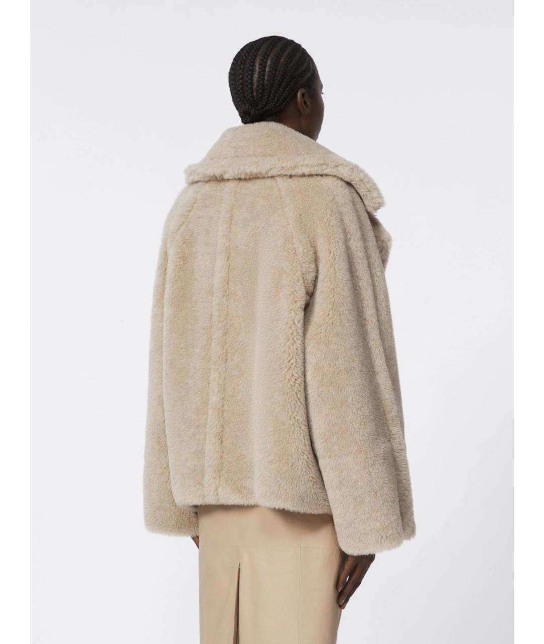 MAX MARA Бежевое шерстяное пальто, фото 4