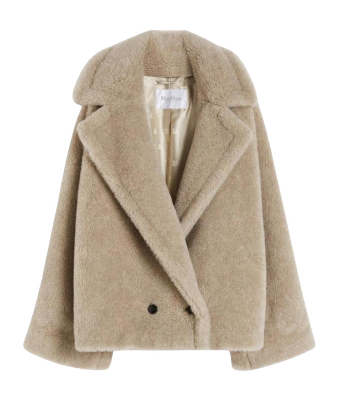 MAX MARA Бежевое шерстяное пальто, фото 1