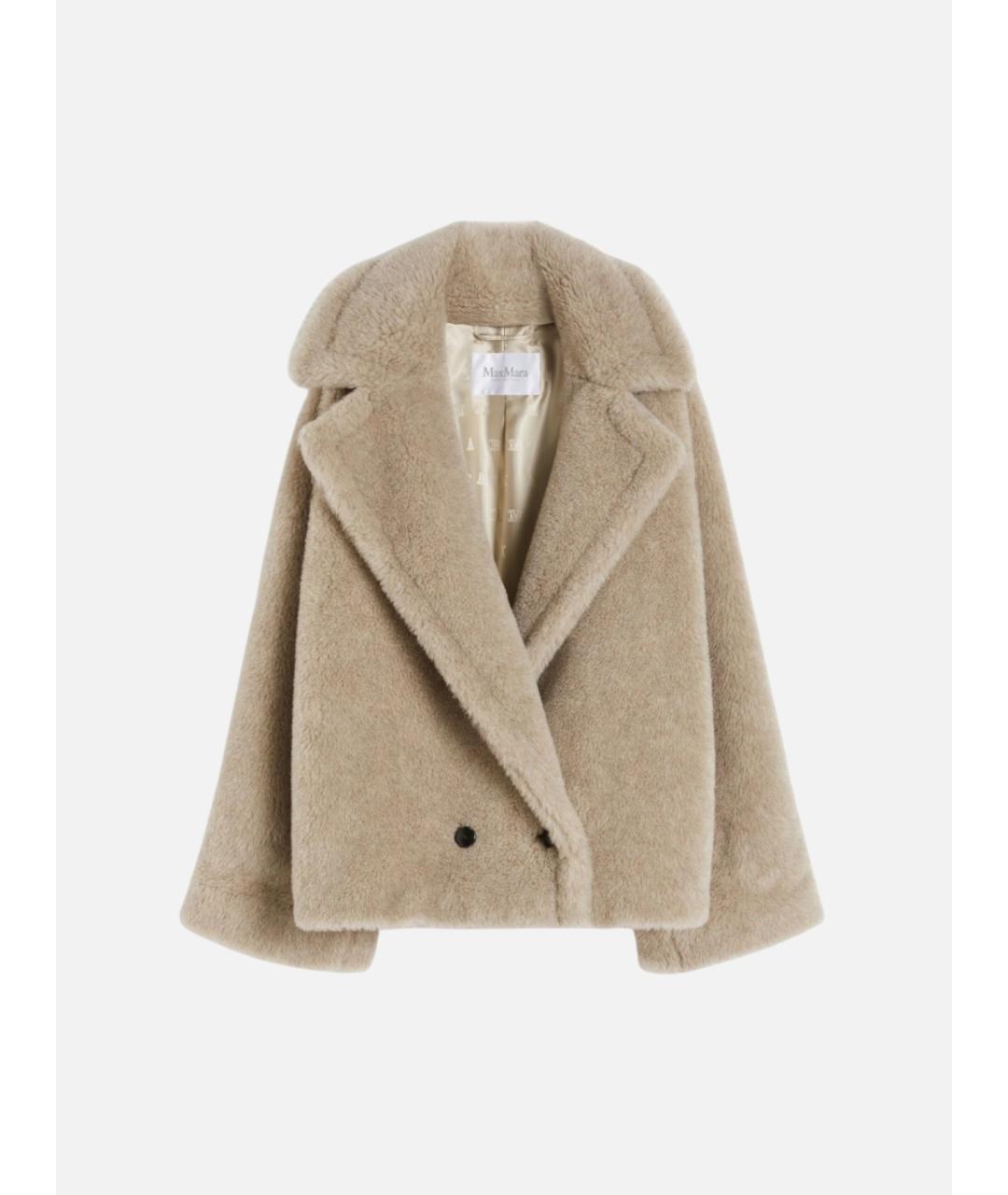 MAX MARA Бежевое шерстяное пальто, фото 5