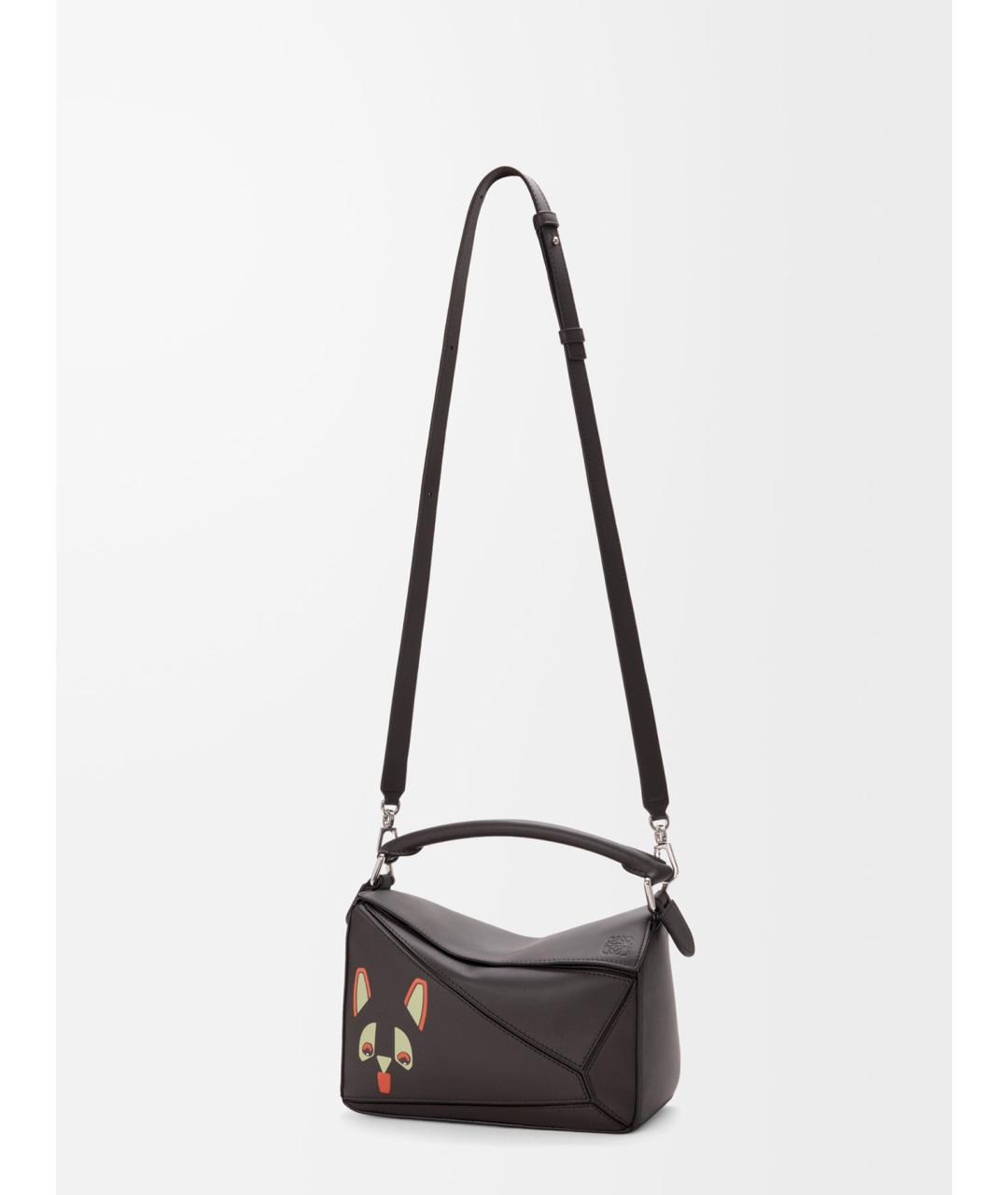 LOEWE Черная кожаная сумка через плечо, фото 4