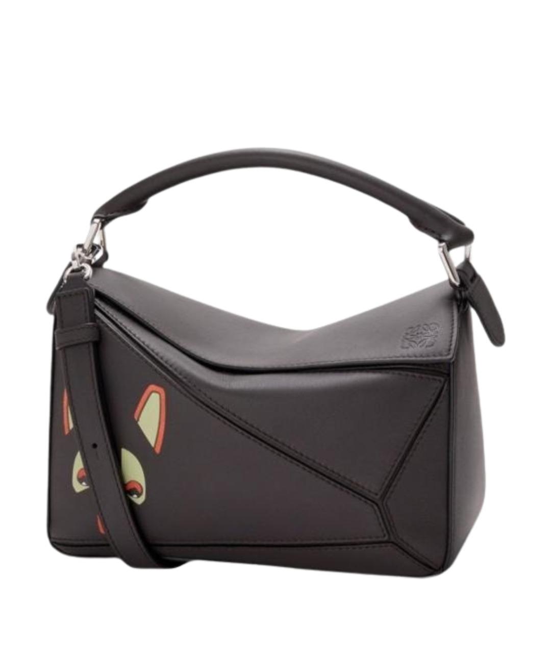 LOEWE Черная кожаная сумка через плечо, фото 1