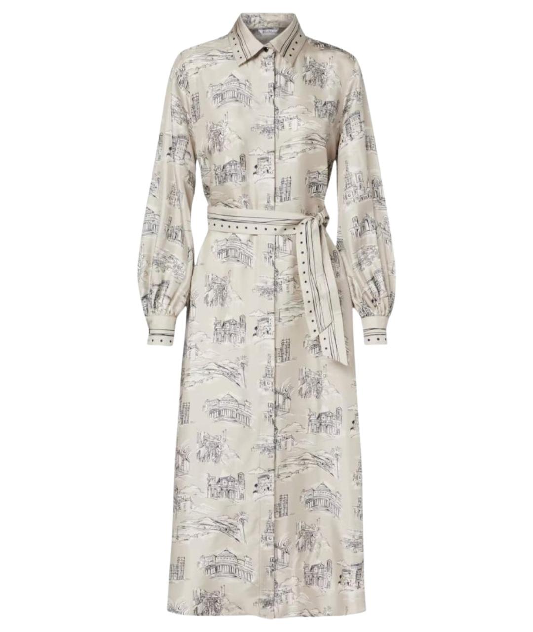 MAX MARA Мульти шелковое повседневное платье, фото 1