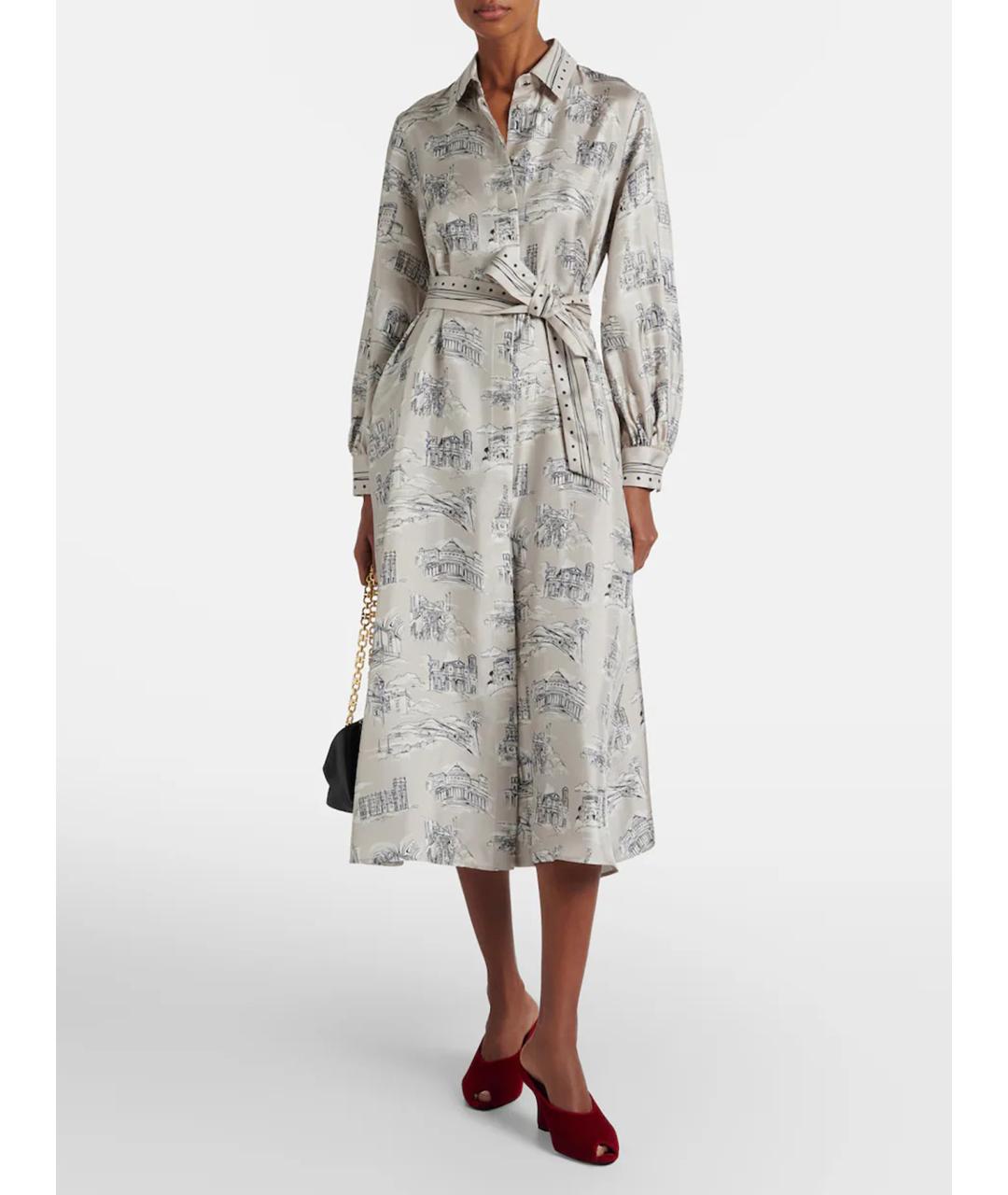 MAX MARA Мульти шелковое повседневное платье, фото 2