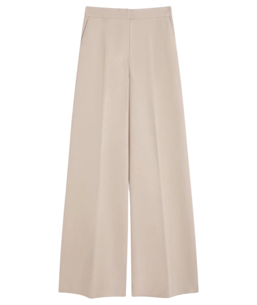 MAX MARA Бежевые вискозные брюки широкие, фото 1