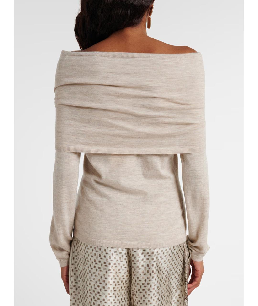 MAX MARA Бежевая кашемировая водолазка, фото 4