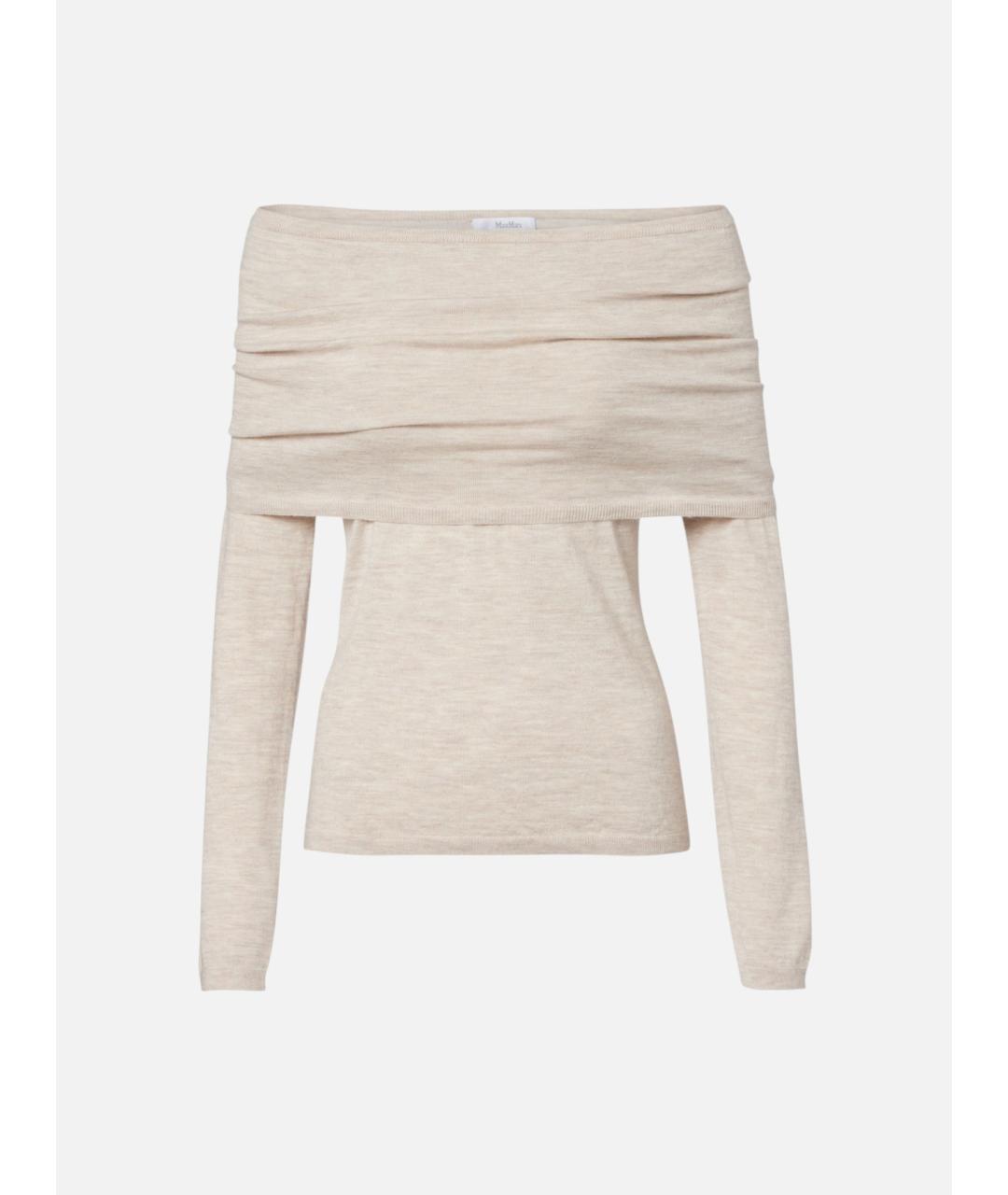 MAX MARA Бежевая кашемировая водолазка, фото 6