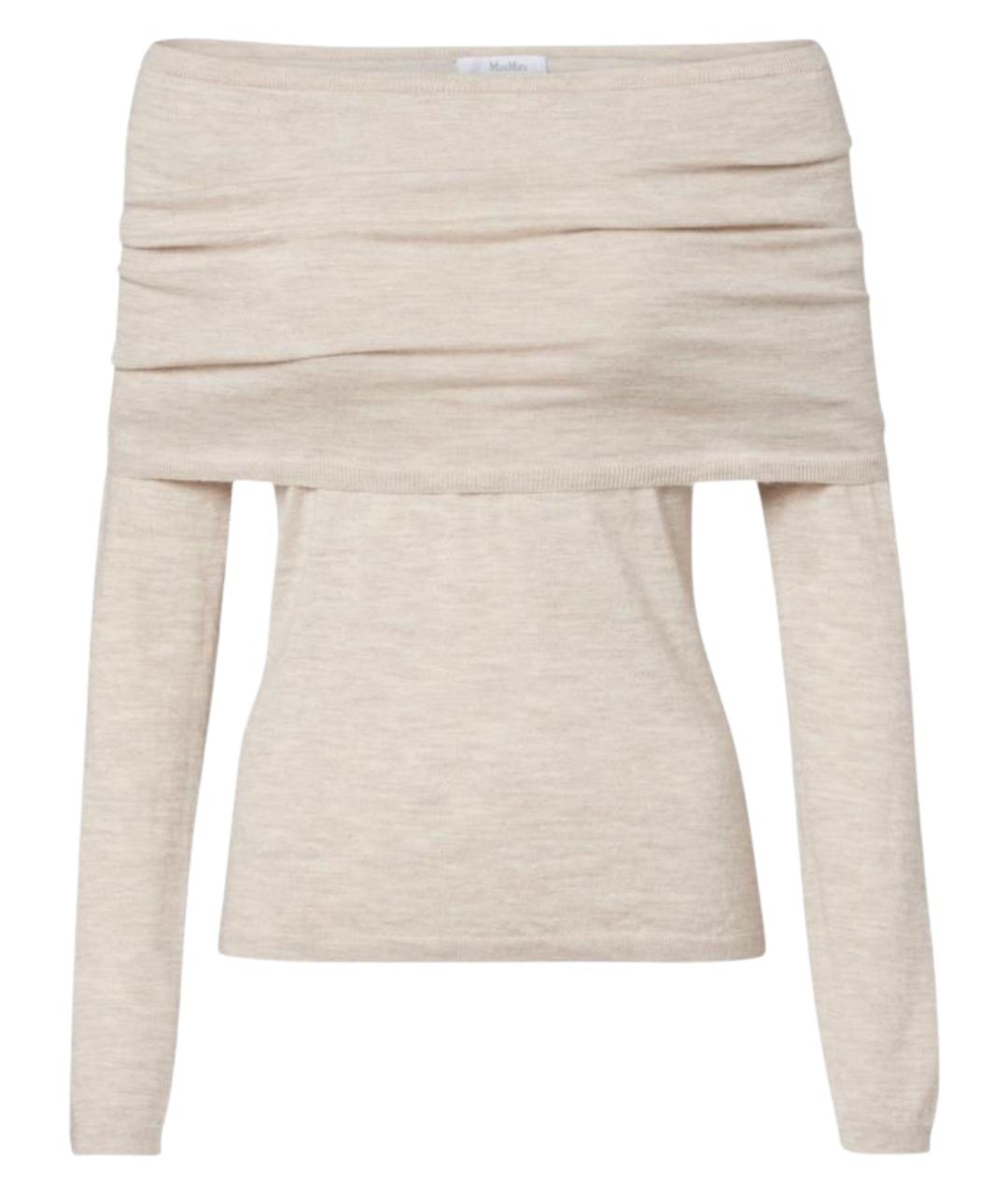 MAX MARA Бежевая кашемировая водолазка, фото 1
