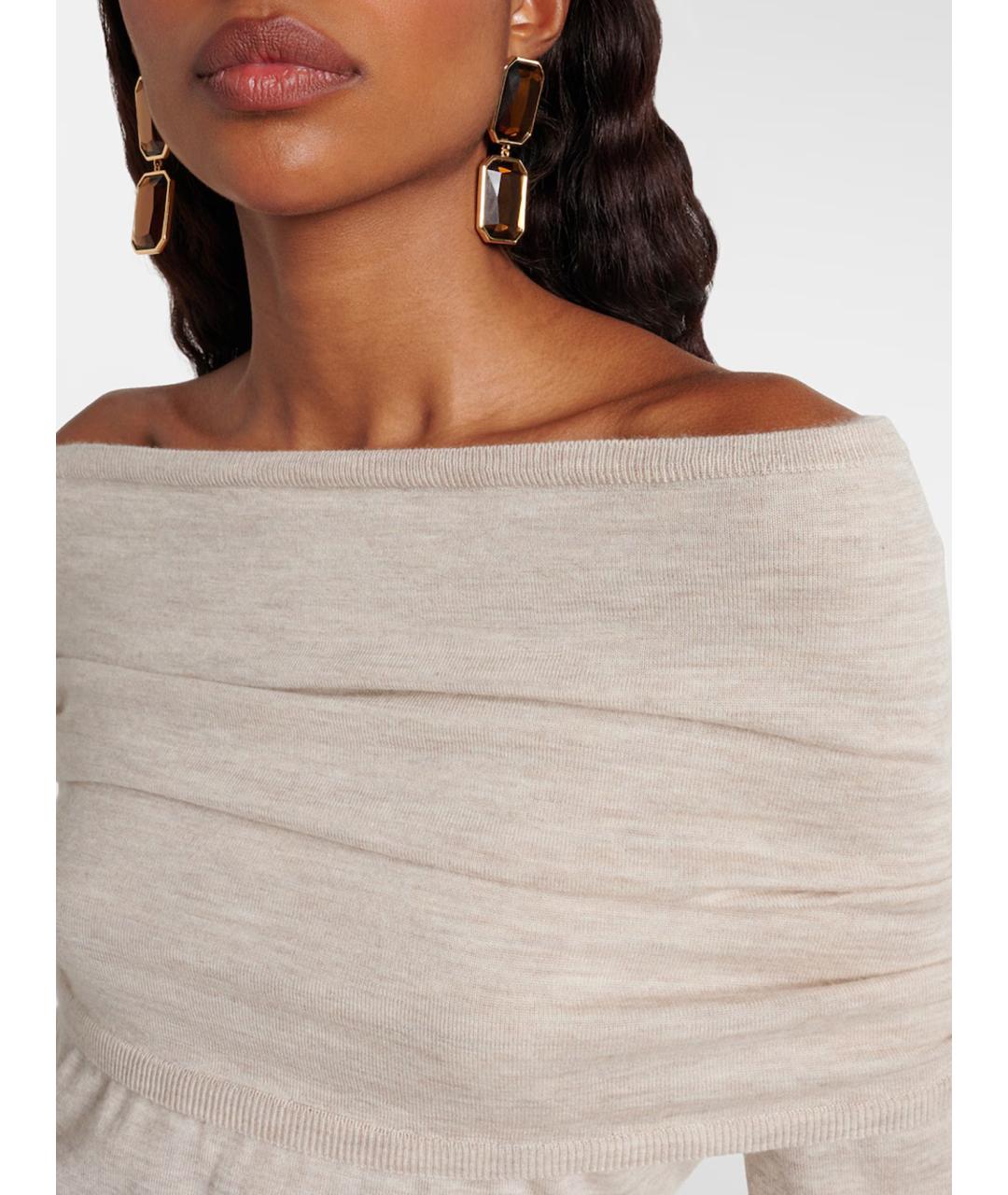 MAX MARA Бежевая кашемировая водолазка, фото 5