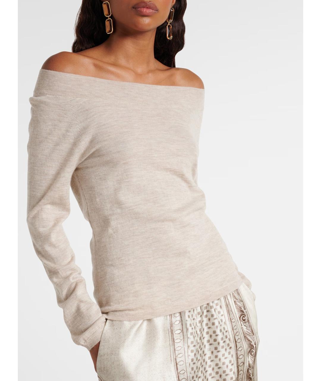 MAX MARA Бежевая кашемировая водолазка, фото 3