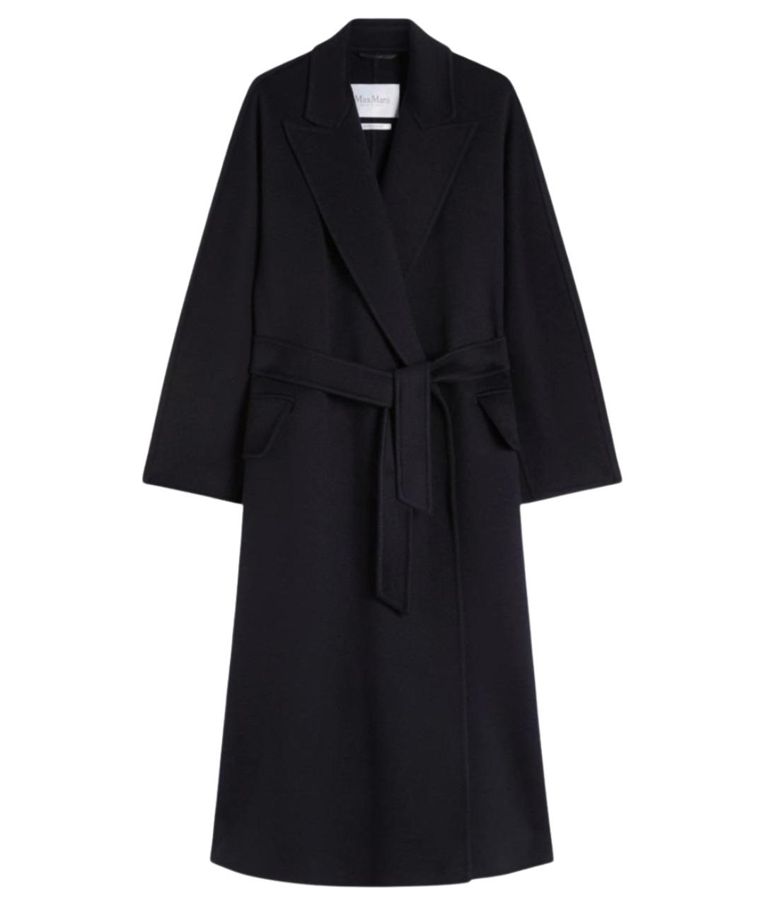 MAX MARA Темно-синее кашемировое пальто, фото 1