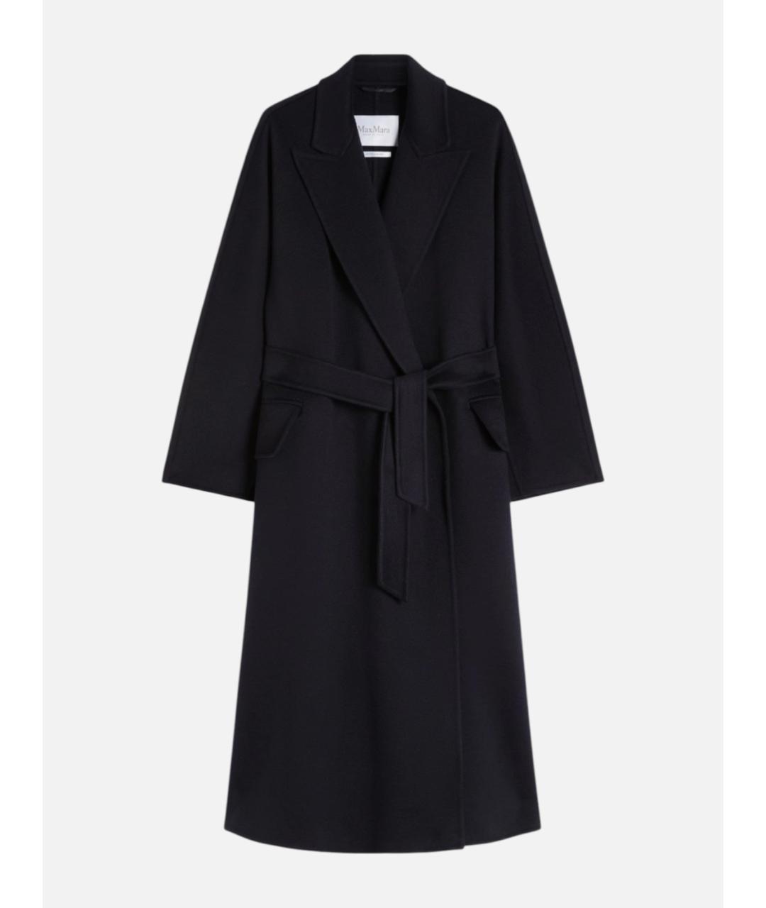 MAX MARA Темно-синее кашемировое пальто, фото 6