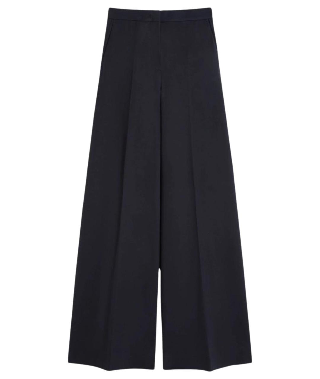 MAX MARA Черные вискозные брюки широкие, фото 1