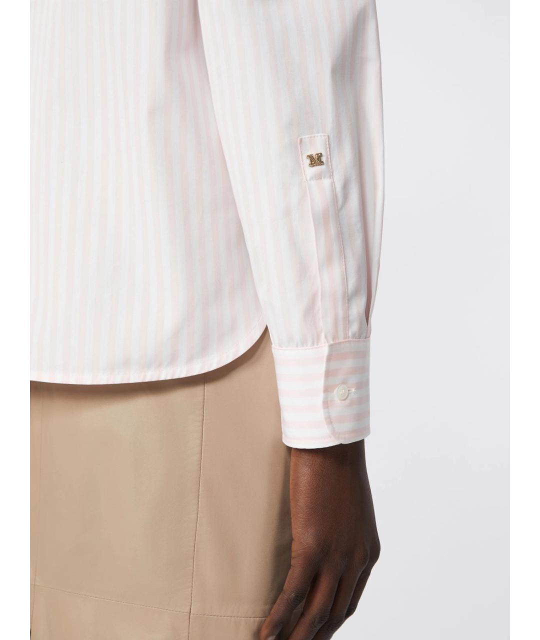 MAX MARA Розовая хлопковая рубашка, фото 4