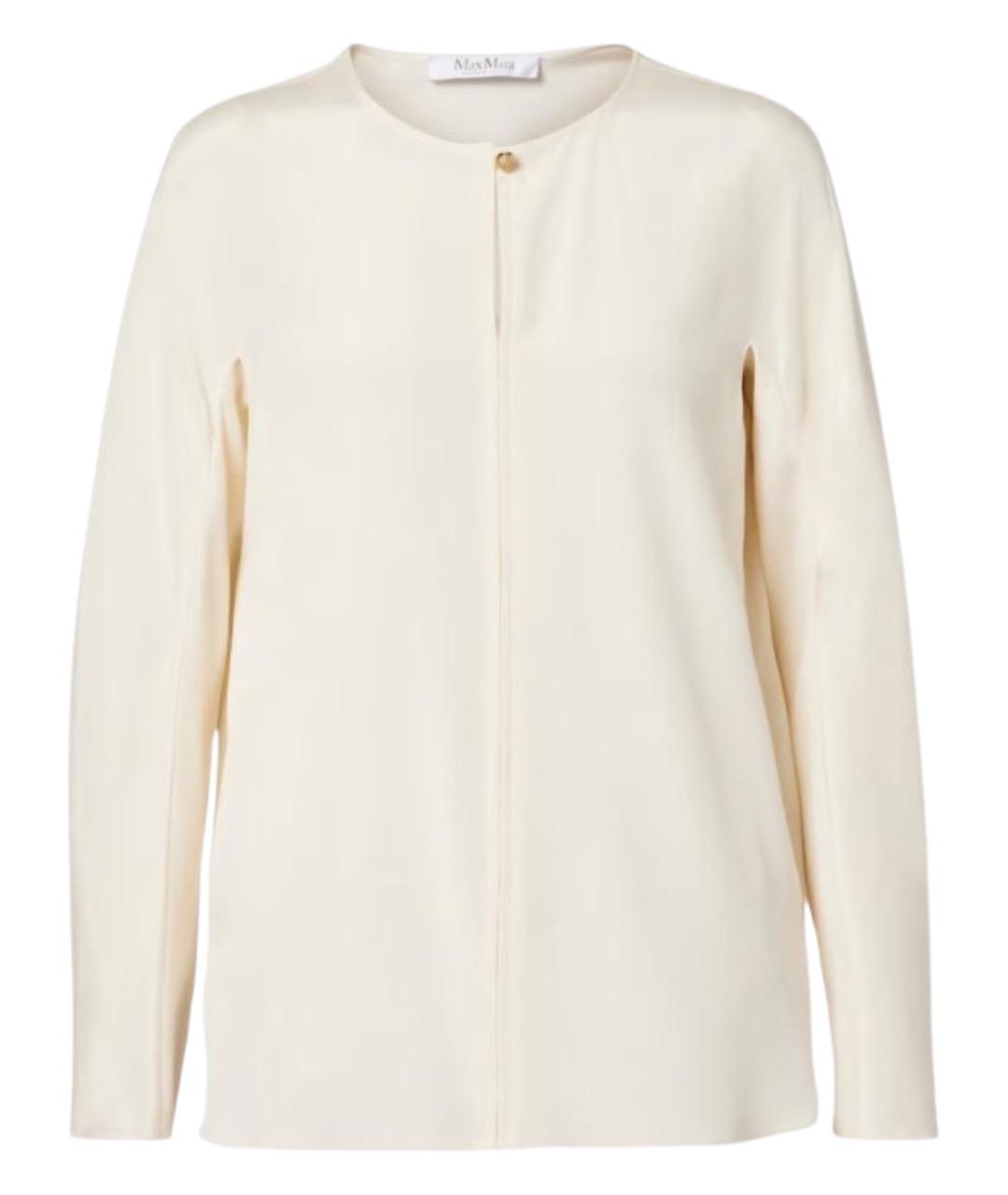 MAX MARA Белая шелковая блузы, фото 1