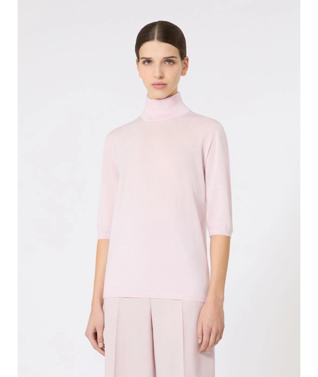 MAX MARA Розовый шерстяной джемпер / свитер, фото 3