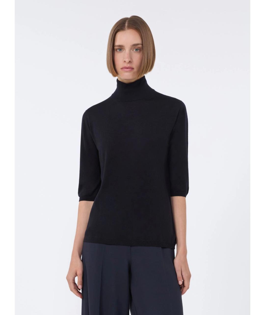 MAX MARA Черная шерстяная водолазка, фото 3